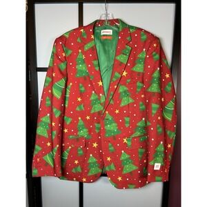OPPOSUITS CHRISTMAS TREE‎ RED BLAZER SUIT JACKET Mens Med 38-40